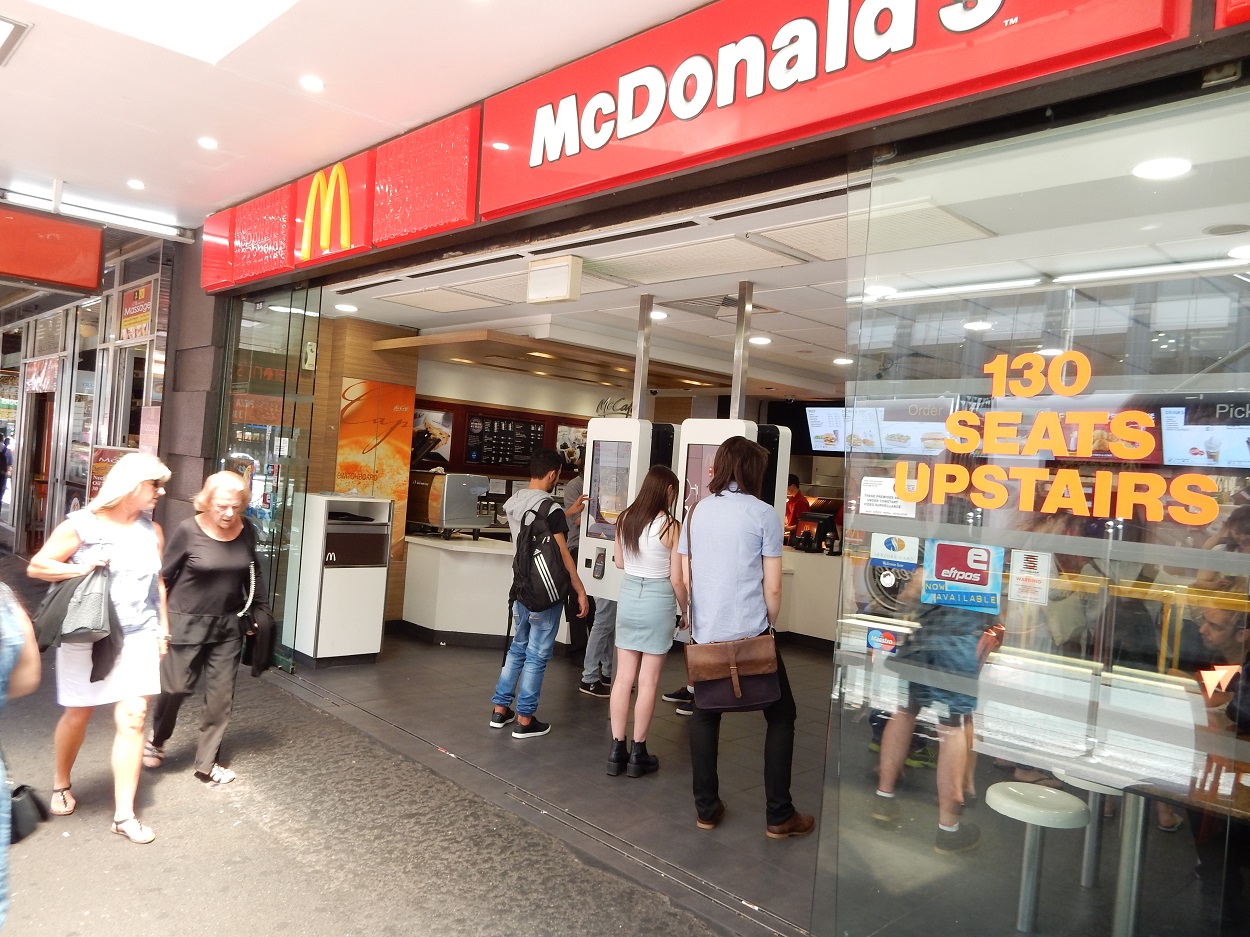 Macca's near Flinders station offers lots of room (seating for 130)