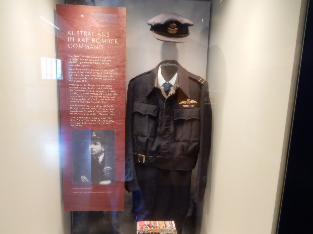 The museum displays artifacts from soldiers like this uniform