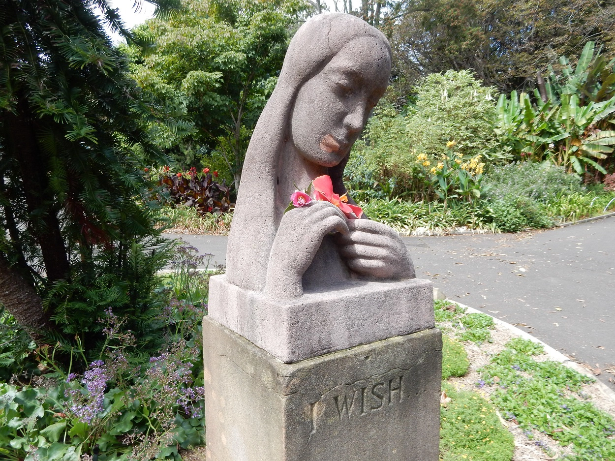 Walking through the garden came across the "I Wish" statue