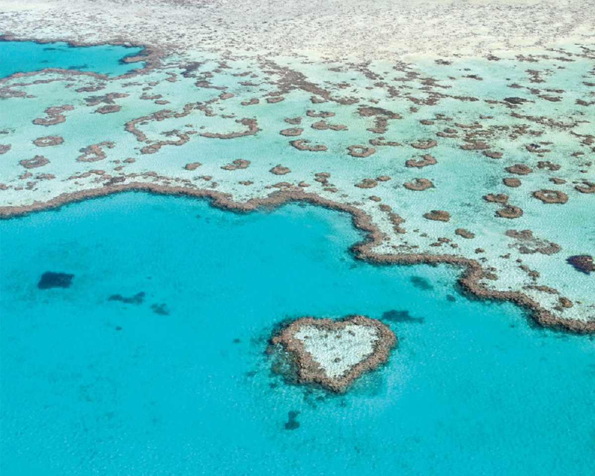 Aerial view of Heart Reef