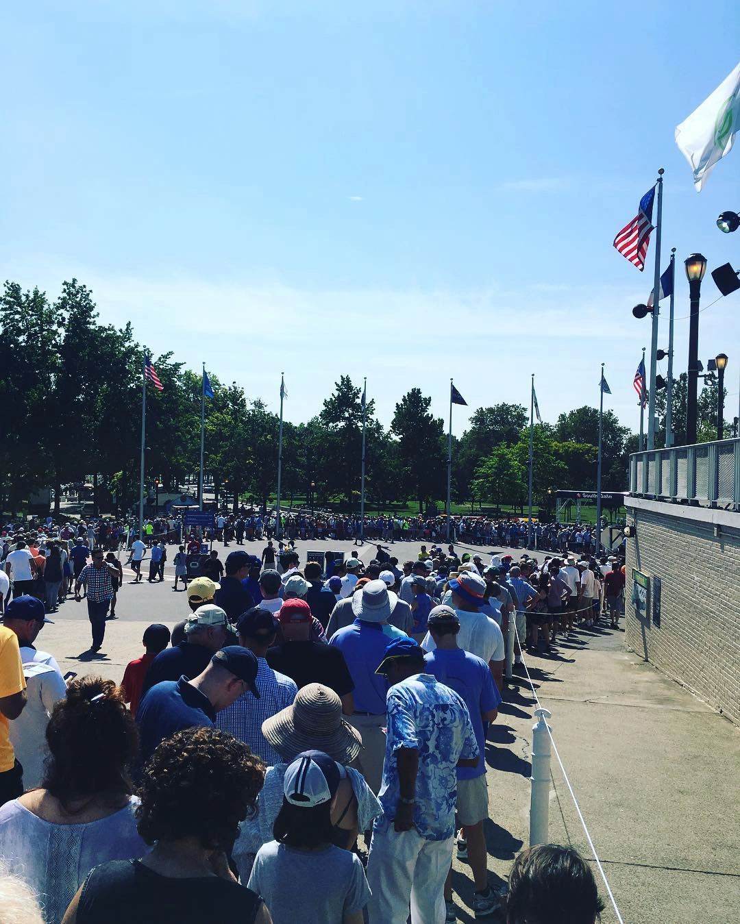 The line into the US Open was horrific the day I attended. I waited 30 minutes in the hot sun to pass the check in gates. 