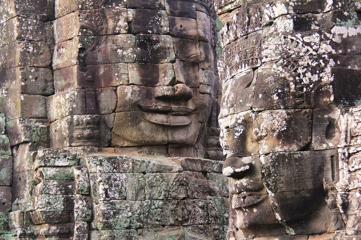 Bayon Temple faces follow wherever you go