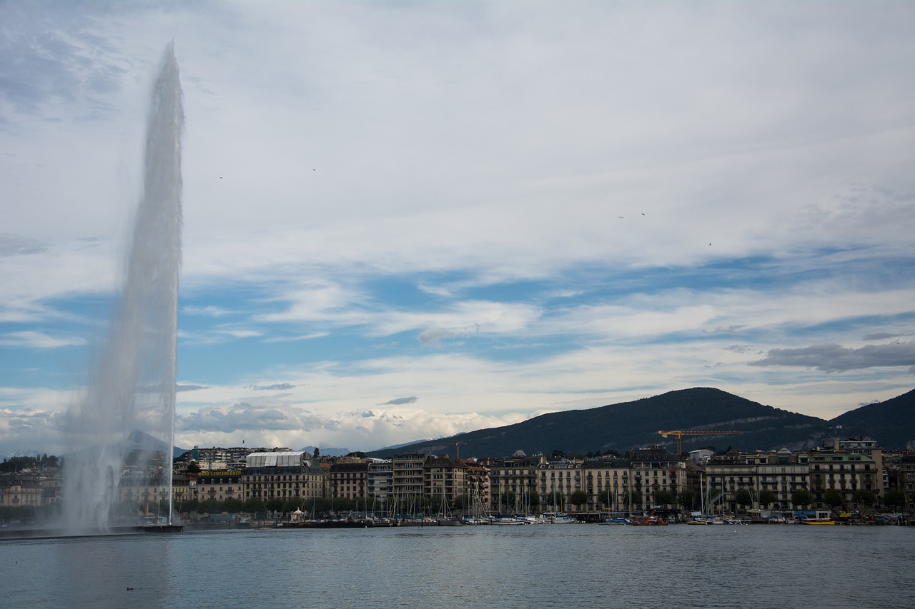 Lake Geneva and Jet D'Eau